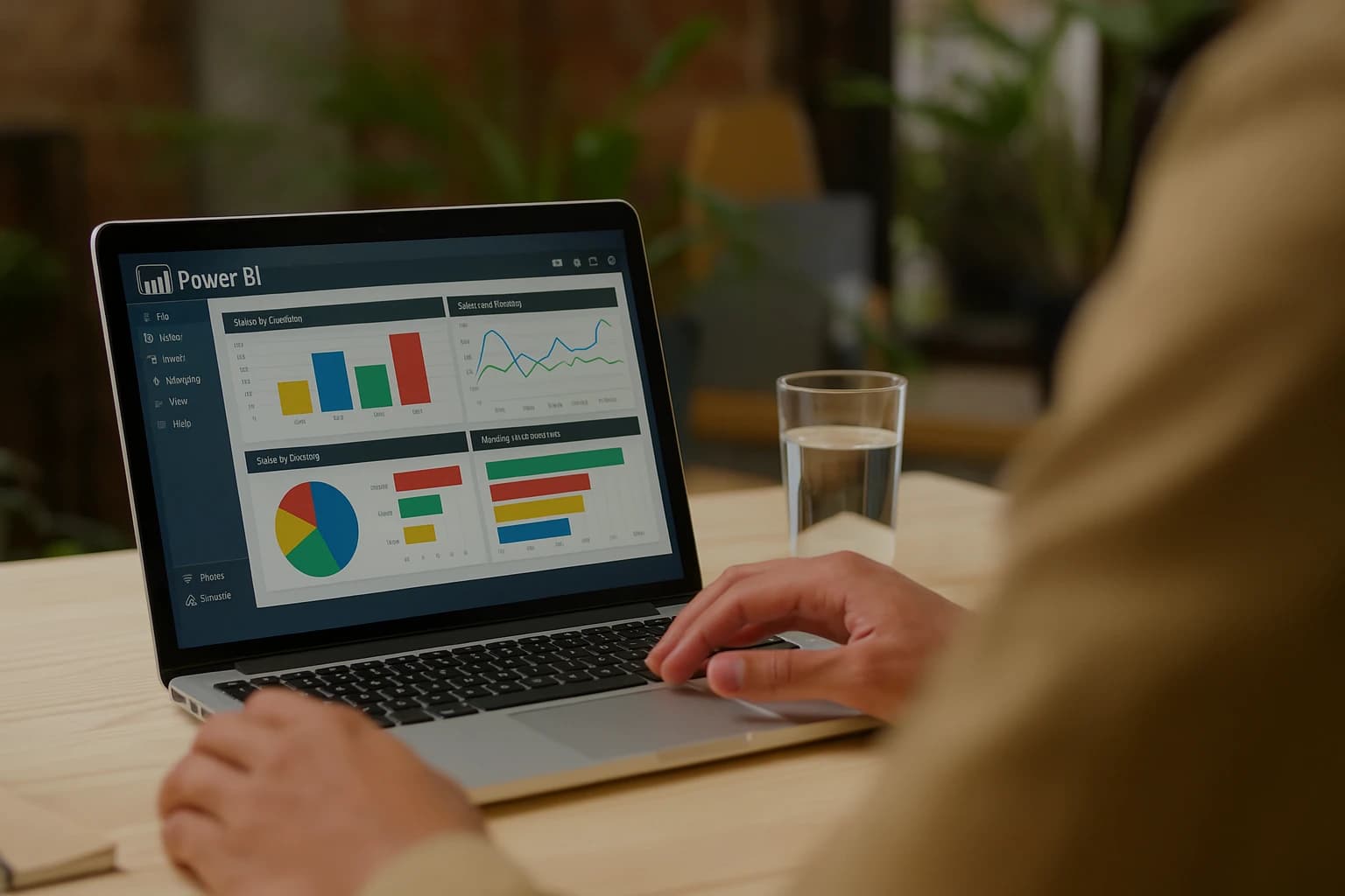 persona usando power bi para el analisis de datos
