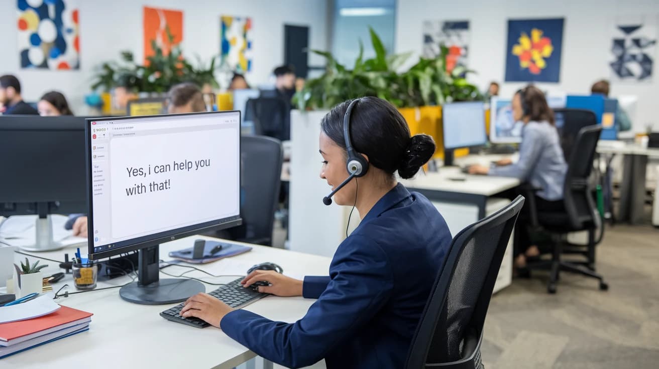 chica usando IA para Tareas Administrativas