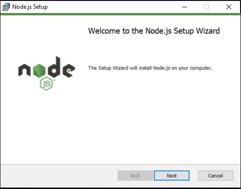 Instalador de Node.js en Windows
