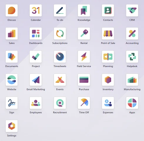 Pantalla de Módulos en Odoo 17