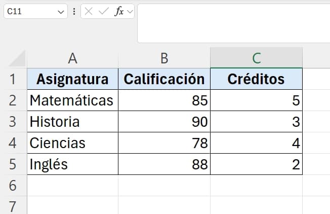 tabla ejemplo sumaproducto