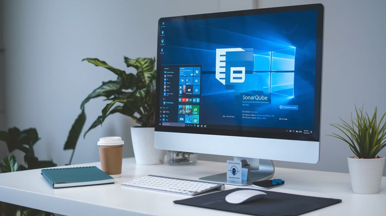 Pantalla mostrando la instalación de SonarQube en Windows 10