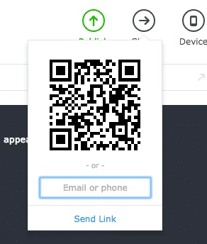 QR de la opción Share