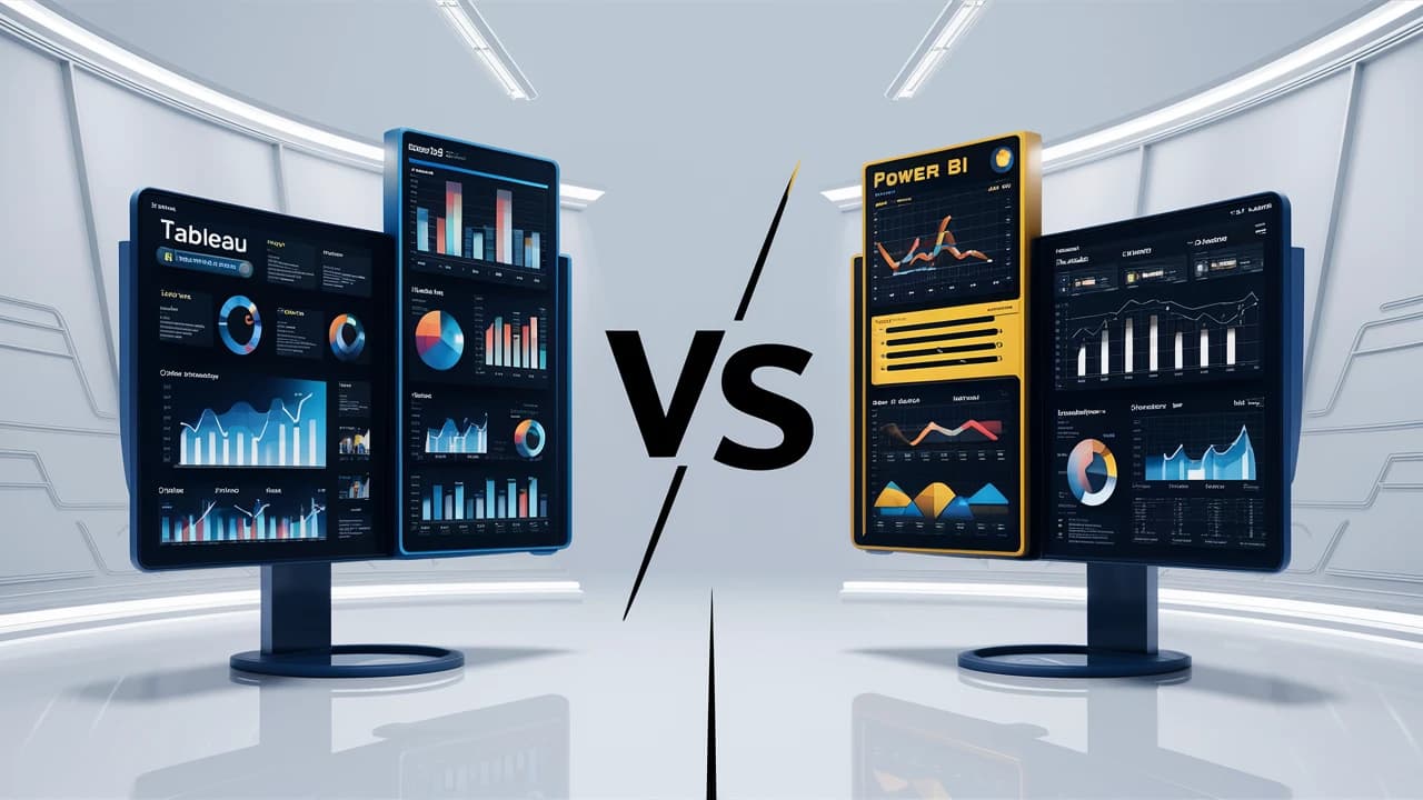 Imágen comparativa con las interfaces de Tableau y Power BI