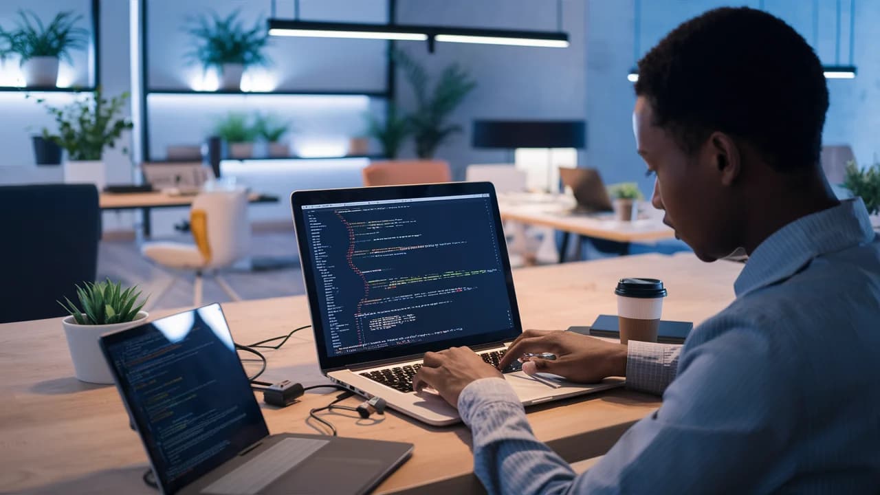 Programador creando animaciones en Angular