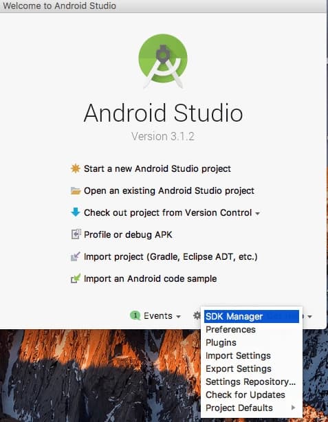 SDK Manager en Andorid Studio