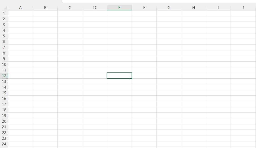 Área de trabajo de Excel