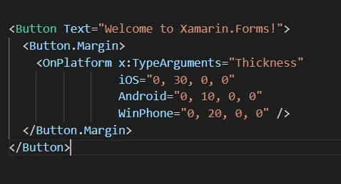 Ejemplo de código para Programar Botón en Xamarin