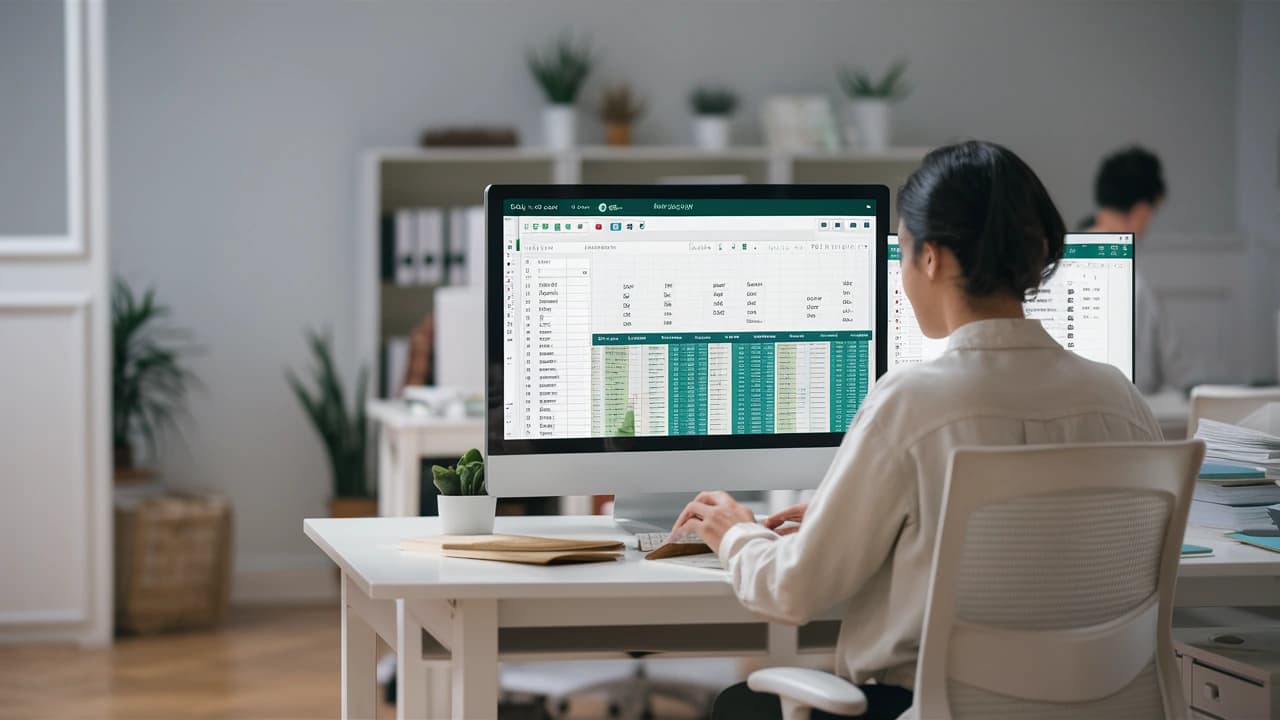 mujer desprotegiendo un archivo de excel