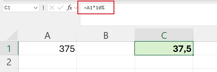 ejemplo de multiplicación con porcentaje