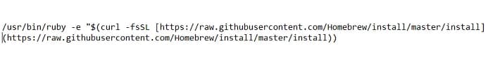 Código para Instalar Homebrew