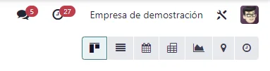 Menús desplegables de Odoo