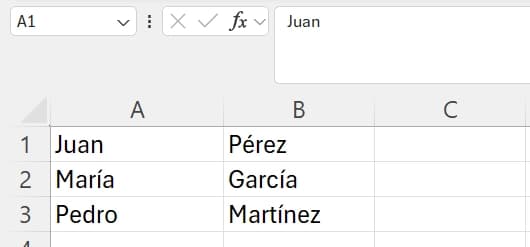 Resultado Texto en Columnas