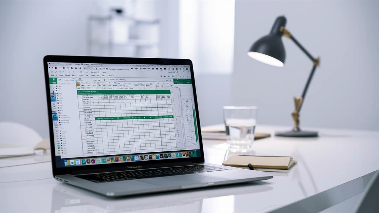 Odenador con Excel abierto