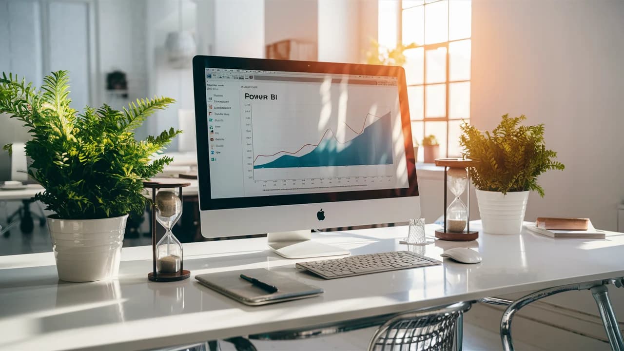 ordenador con la función Q&A de Power BI