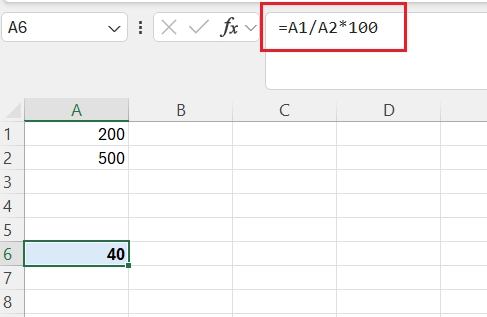 Funcion porcentaje de excel