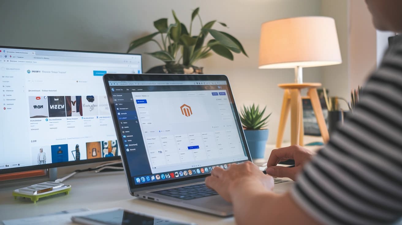 persona usando Magento
