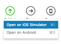 Simuladores en los que se puede desplegar la app