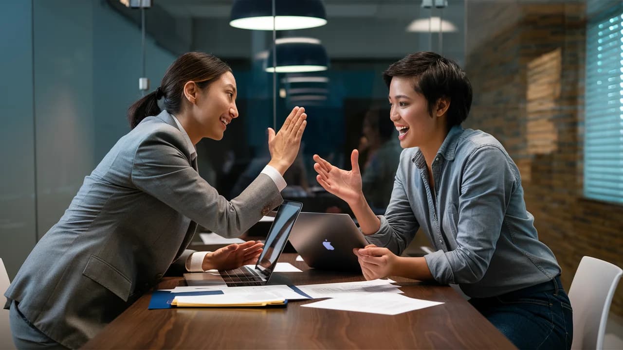 Trabajadoras de la empresa