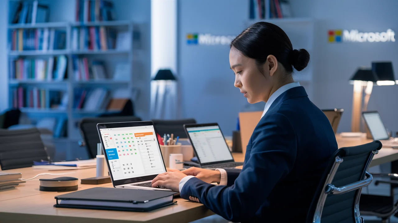 Trabajadora de Microsoft Bookings